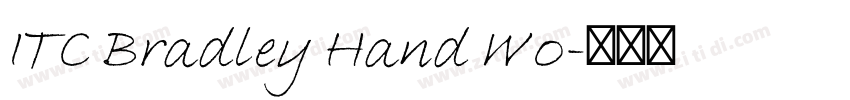 ITC Bradley Hand W0字体转换